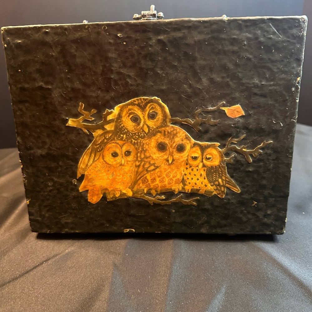 Vintage Owl Purse Box